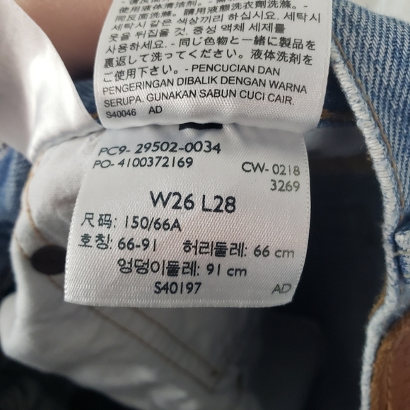 Levi's Premium 501 Button Fly‎ Jeans Blue Size 26x28 - Picture 11 of 12